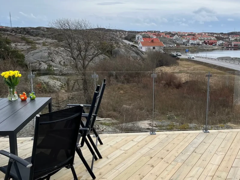 Glasräcke galvade stolpar