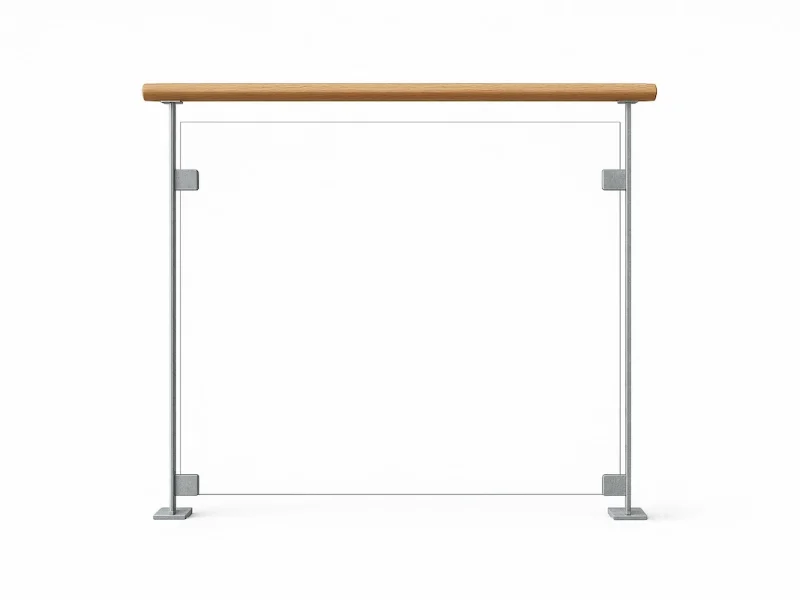 Glasräcke med golvmonterade varmgalvade stolpar i 40x10 profil